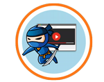 youtube ninja metrisk ikon